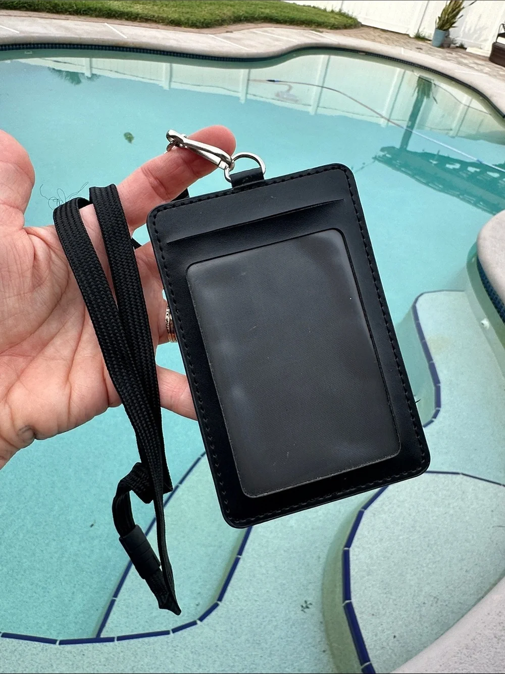 Black Card Holder Wallet Lanyard Assholes Live Forever